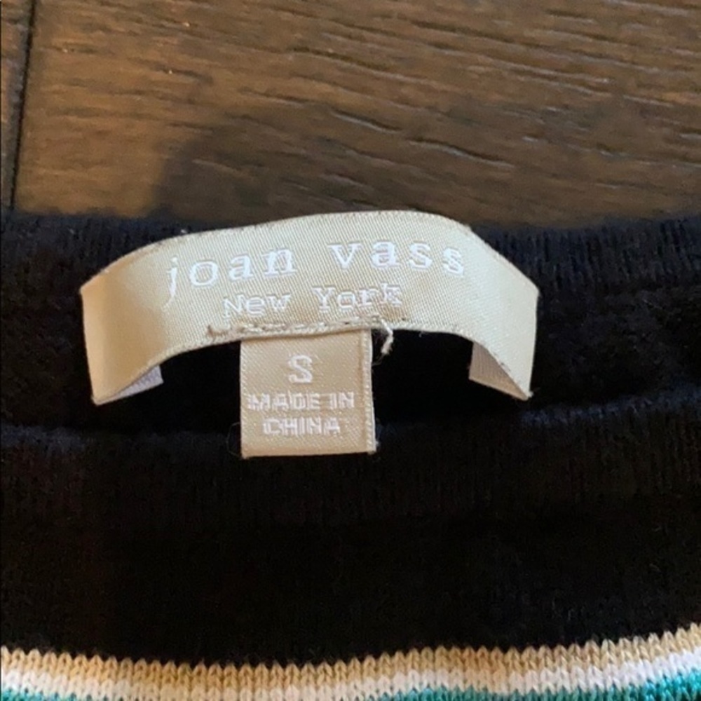 Joan Vass Handkerchief Hem Striped Sweater Size S - Picture 2 of 8